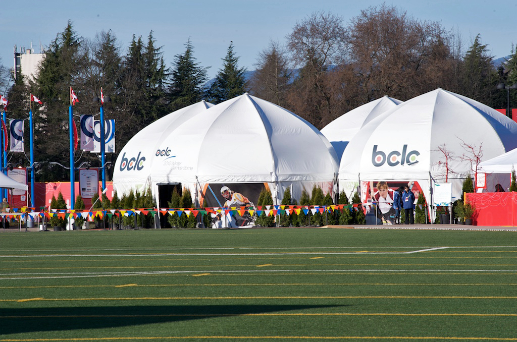 BCLC tents in the park