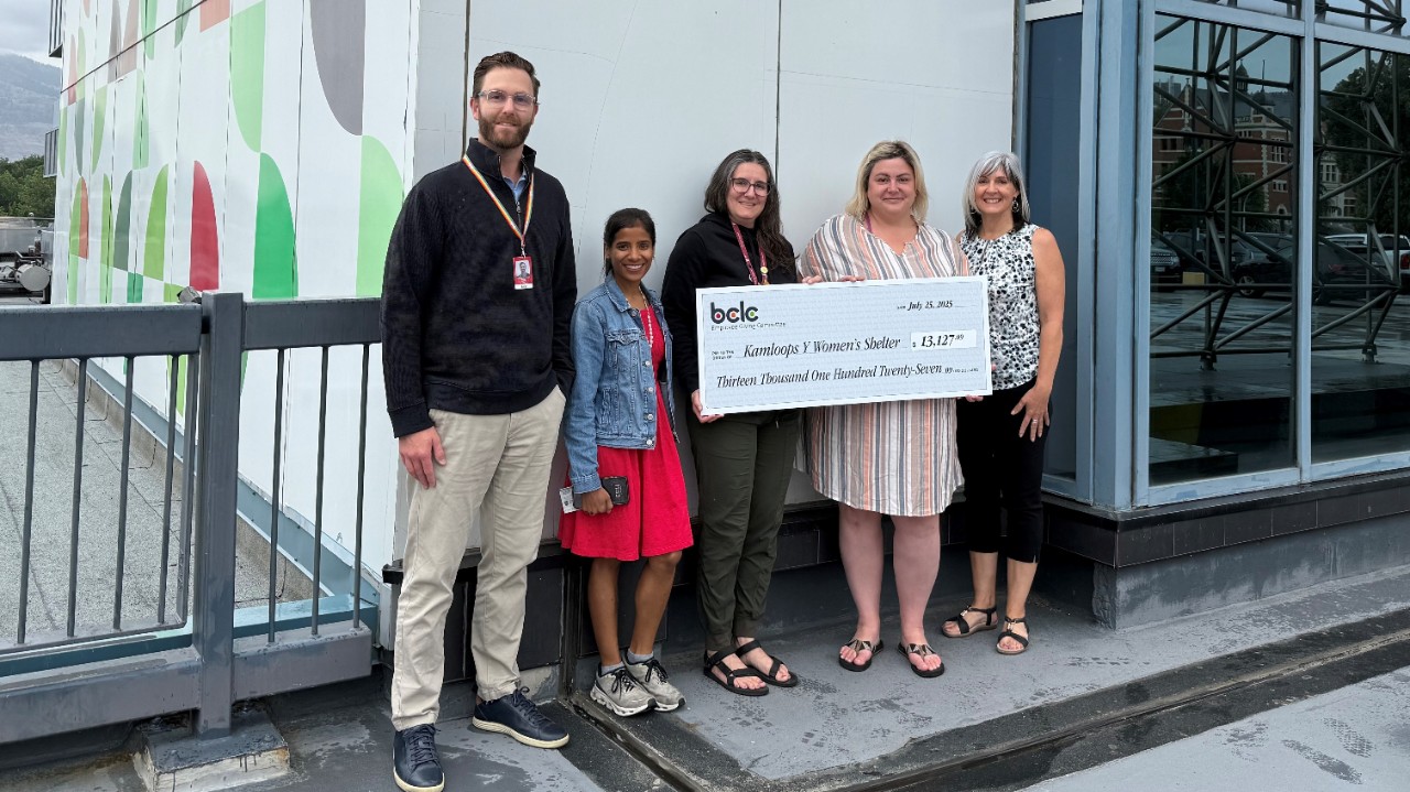 Y Women's Shelter Cheque Presentation