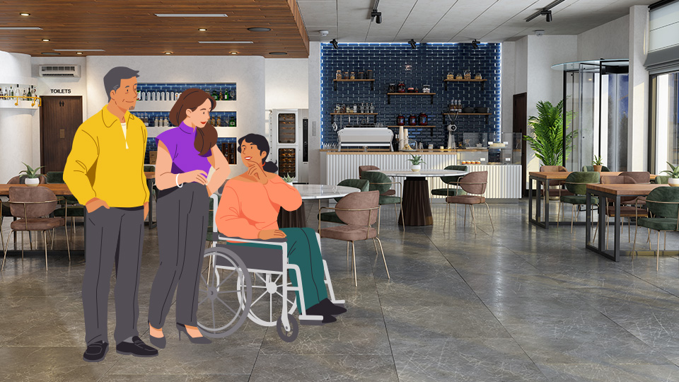 Friends together at a coffee shop