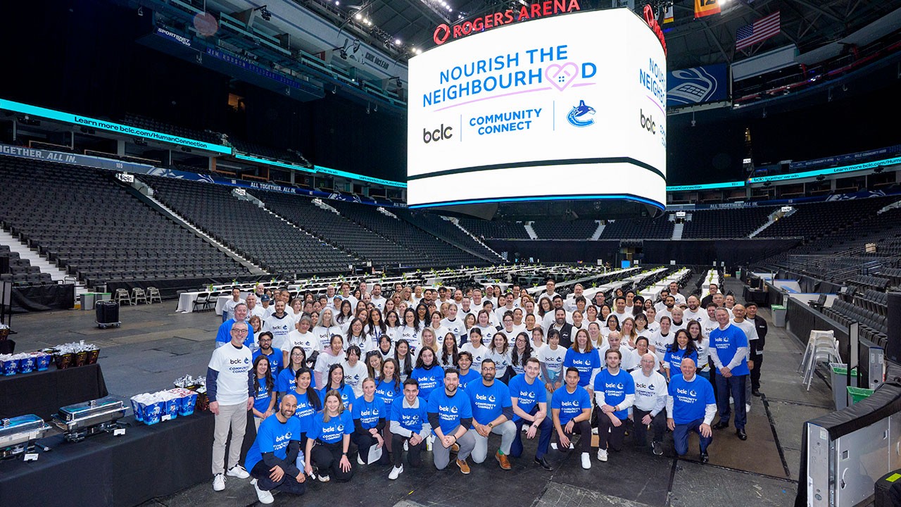 BCLC and CSE volunteers at Rogers Arena