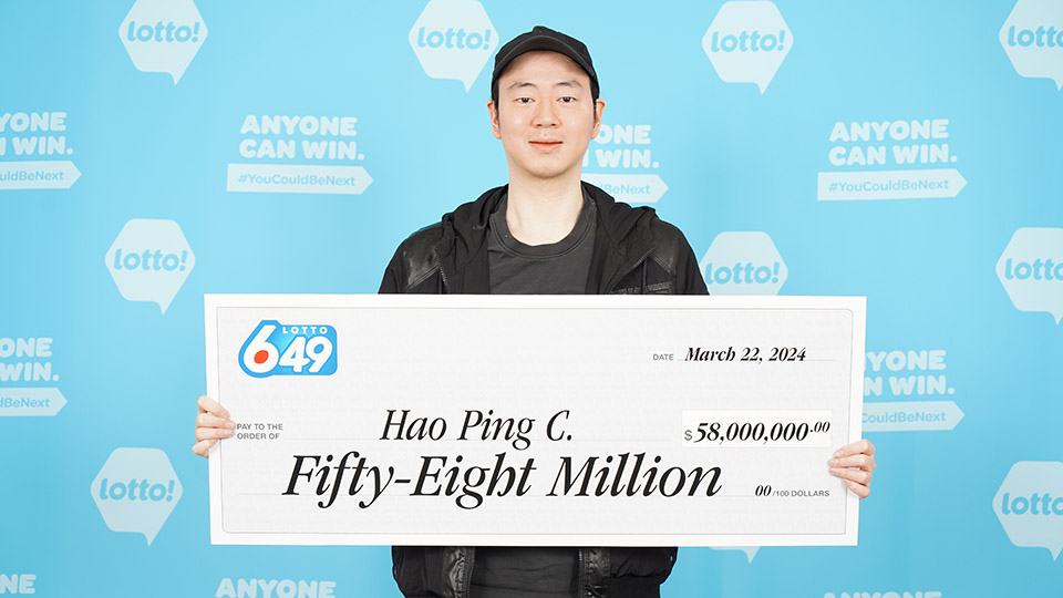 Richmond Resident Wins Largest Lottery Prize Won on a Ticket Purchased on PlayNow in B.C. A Whopping 58 Million Lotto 6 49 Jackpot