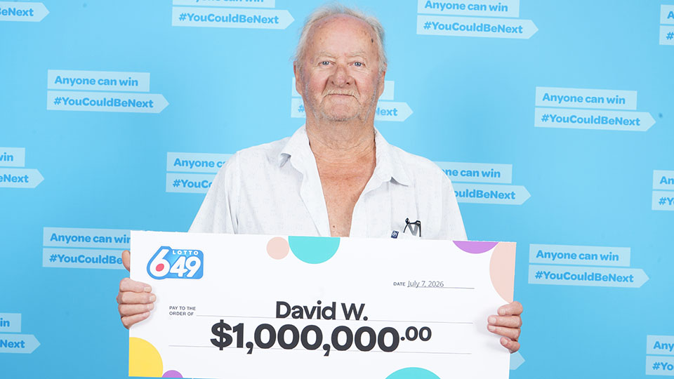 BCLC Lotto 6/49 winner David W. 