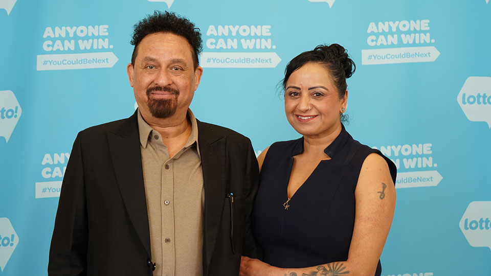 Sarbjit and Ramesh M., Scratch & Win winners