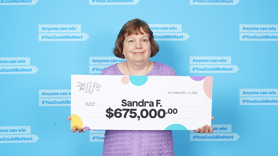 BCLC Set for Life winner Sandra F.