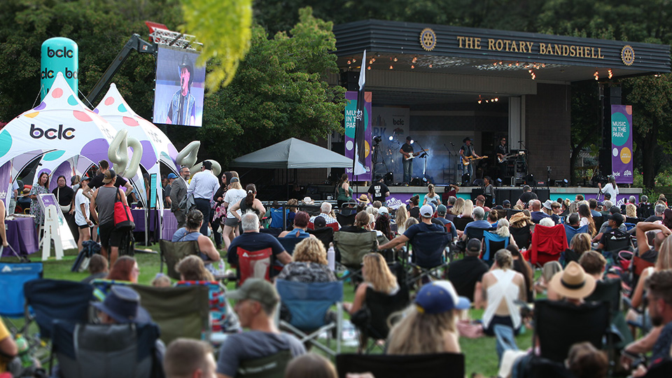 Music in the park concert in Kamloops, BC